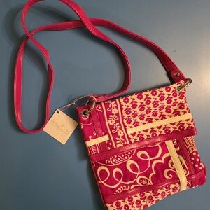 Stylish Pink and White Women's Bag